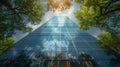 Tall Glass Building Surrounded by Trees Royalty Free Stock Photo