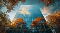 Tall Glass Building Surrounded by Trees Royalty Free Stock Photo