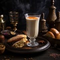 Tall Glass of Sahlab Drink