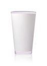 Tall glass isolated on white background. Transparent drink mug or glassware for your design.  Clipping paths or cut out object Royalty Free Stock Photo