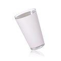 Tall glass isolated on white background. Transparent drink mug or glassware for your design.  Clipping paths or cut out object Royalty Free Stock Photo