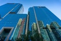 Tall glass skyscraper buildings of Symantec and AON corporations at Barangaroo