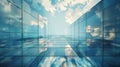 The modern glass skyscraper.AI generated image Royalty Free Stock Photo