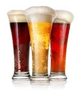 Tall glasses of beer Royalty Free Stock Photo