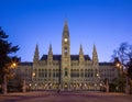 Tall gothic building of Vienna city hall