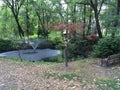 Dry Pond, fountain, Wilmington, North Carolina, USA Royalty Free Stock Photo