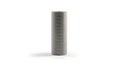 Tall grey cylindrical roll with a fine grid pattern texture standing upright on a white background Royalty Free Stock Photo