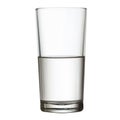 Tall half full glass of water w clipping path Royalty Free Stock Photo