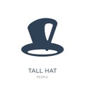 tall hat icon in trendy design style. tall hat icon isolated on white background. tall hat vector icon simple and modern flat Royalty Free Stock Photo