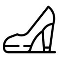 Tall heels icon outline vector. Feminine chic footwear