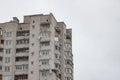 Tall houses against on a gray sky background Royalty Free Stock Photo