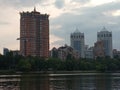 Tall houses near the river