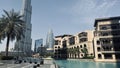 The iconic Burj Khalifa tower in Downtown Dubai in The United Arab Emirates