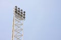 Tall lamp in stadium