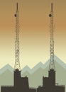 Tall telecommunication tower illustration