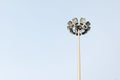Tall light pole on blie sky Royalty Free Stock Photo