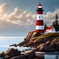 Lighthouse. AI-Generatet