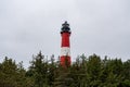 Tall lighthouse Hornum on Sylt island, Baltic Sea, Germany Royalty Free Stock Photo