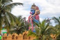 Tall Lord Hanuman statue temple in Bangalore, India Royalty Free Stock Photo