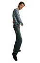 Tall man dancing Royalty Free Stock Photo