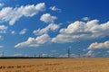 A tall mast in the countryside. Meteorological Research Station. Dukovany - Czech Republic Royalty Free Stock Photo