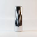 Tall metallic cylinder with a glossy, reflective surface, standing Royalty Free Stock Photo