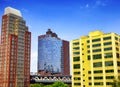 New york city office buildings glass exterior Royalty Free Stock Photo