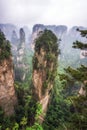 Tall mountain peaks of yuanjiajie