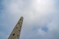 Tall obelisk at the top of West Peak in Huashan mountain