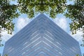 Tall office building in blue sky background Royalty Free Stock Photo