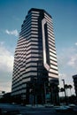 Tall office building in twilight Royalty Free Stock Photo