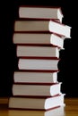 Tall pile of books Royalty Free Stock Photo