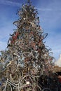 Pyramid of old bicycles