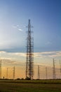 Tall radio antennas Royalty Free Stock Photo