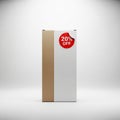 Box is set against a plain light gray background emphasizing its Royalty Free Stock Photo