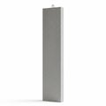Tall Gray Concrete Block with Metal Loop on White Background grey rectangular Royalty Free Stock Photo