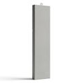 Tall Rectangular Concrete Block With Metal Loop On White Background pillar Royalty Free Stock Photo