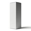 A tall, rectangular, gray, 3d-rendered object standing upright against a white background isolated on white background Royalty Free Stock Photo