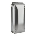 A tall, rectangular, metallic container with a reflective surface and a black top Royalty Free Stock Photo