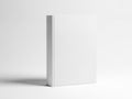 A tall, rectangular, transparent acrylic block casting a subtle shadow on a plain background isolated on white background Royalty Free Stock Photo