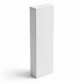 A tall, rectangular, white, blank, and empty box standing upright on a white background isolated on transparent background Royalty Free Stock Photo