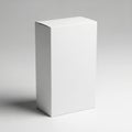 A tall, rectangular white box standing upright against a plain background Royalty Free Stock Photo