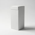A tall, rectangular white box standing upright against a plain background Royalty Free Stock Photo