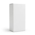 A tall, rectangular, white box standing upright against a white background Royalty Free Stock Photo