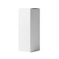 A tall, rectangular, white box standing upright against a white background isolated on transparent background Royalty Free Stock Photo