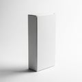 Tall Rectangular White Cardboard Box on White Background packaging container Royalty Free Stock Photo