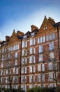 Tall red brick homes in london near york street with large windows Royalty Free Stock Photo