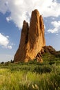 Tall red rock formation at Garden of the gods state park Royalty Free Stock Photo