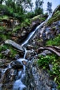 Waterfall in park.