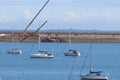 The historic sail ship Zebu sinking off Welsh coast